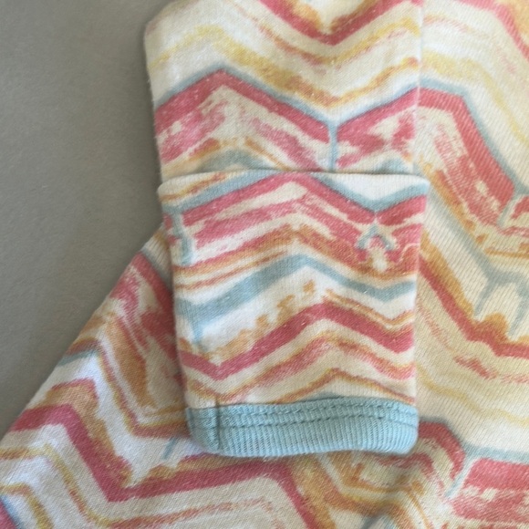 Burt's Bees Baby Pink and Orange Chevron Footies - Picture 4 of 5